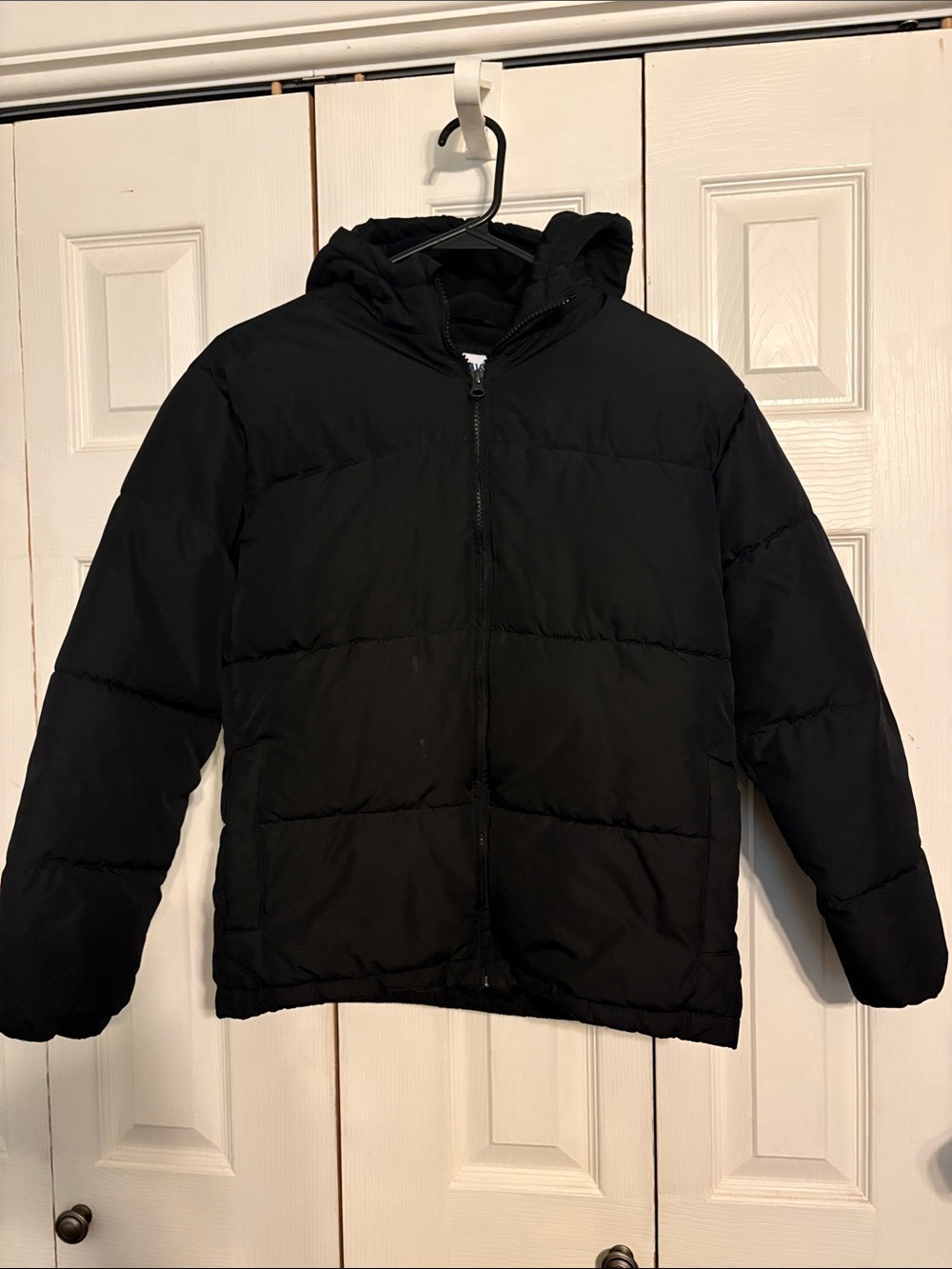 Old Navy Kids Black Hooded Puffer Coat